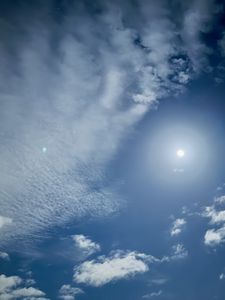 Preview wallpaper sky, clouds, blue, halo, sun