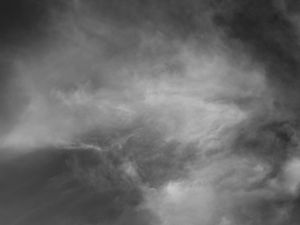 Preview wallpaper sky, clouds, bw, gray