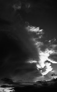 Preview wallpaper sky, clouds, bw, atmosphere