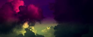 Preview wallpaper sky, clouds, colorful, dark