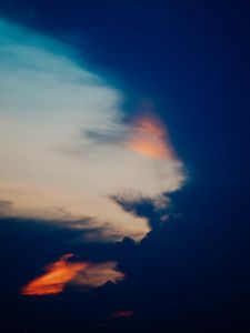 Preview wallpaper sky, clouds, dark, twilight, evening