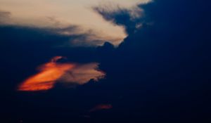 Preview wallpaper sky, clouds, dark, twilight, evening
