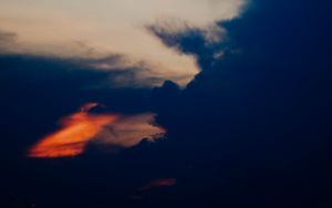 Preview wallpaper sky, clouds, dark, twilight, evening