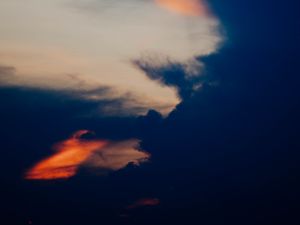 Preview wallpaper sky, clouds, dark, twilight, evening
