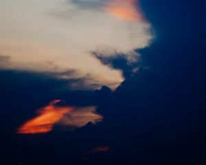 Preview wallpaper sky, clouds, dark, twilight, evening