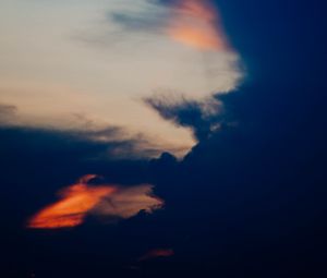 Preview wallpaper sky, clouds, dark, twilight, evening