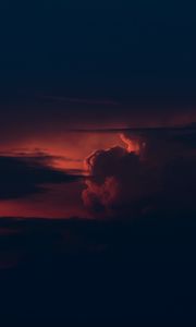 Preview wallpaper sky, clouds, dark, twilight, evening