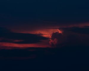 Preview wallpaper sky, clouds, dark, twilight, evening