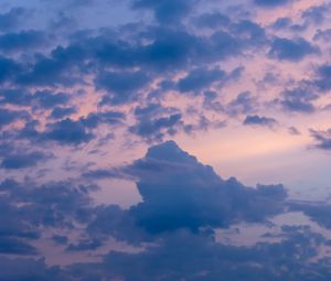 Preview wallpaper sky, clouds, dusk, evening, sunset