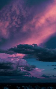 Preview wallpaper sky, clouds, dusk, dark