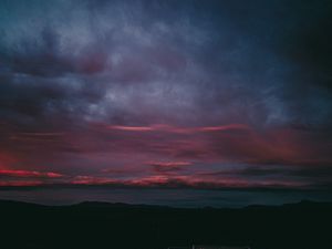 Preview wallpaper sky, clouds, evening, horizon