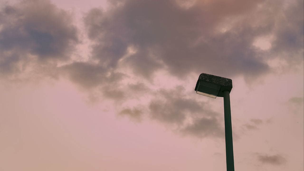 Wallpaper sky, clouds, evening, lantern