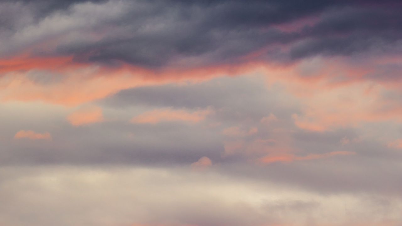 Wallpaper sky, clouds, glow, sunset