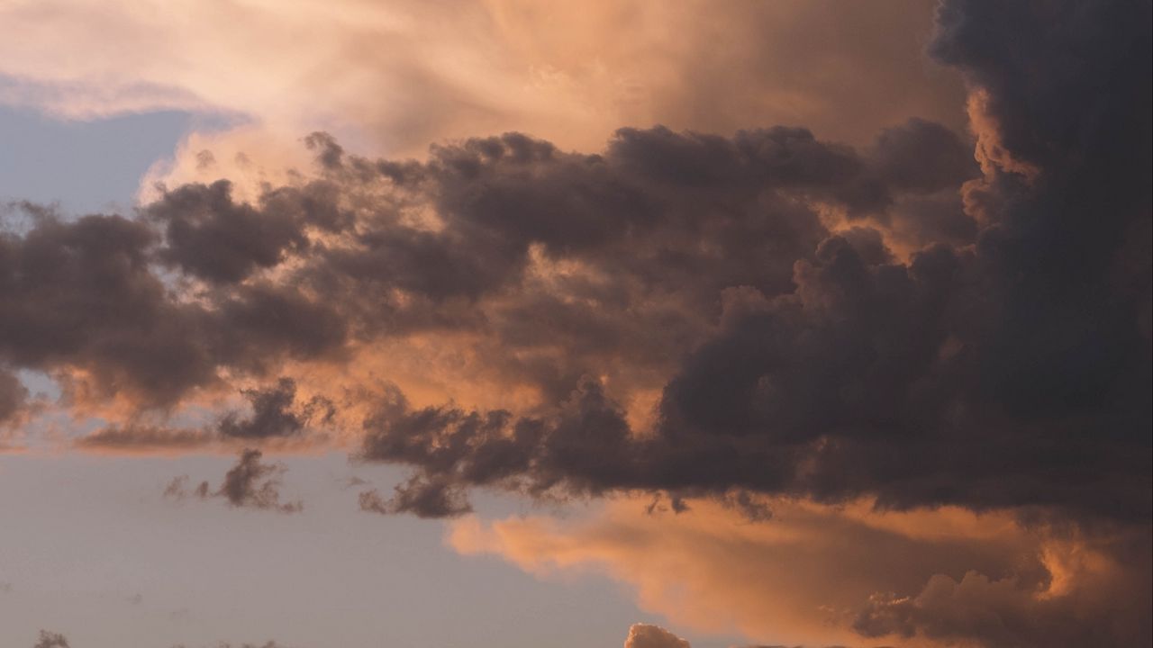 Wallpaper sky, clouds, gray