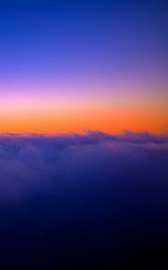 Preview wallpaper sky, clouds, height, sunset, twilight