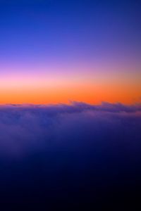 Preview wallpaper sky, clouds, height, sunset, twilight