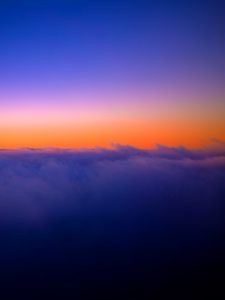 Preview wallpaper sky, clouds, height, sunset, twilight