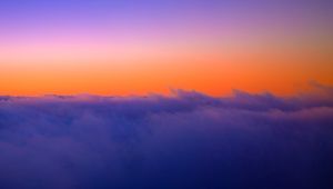 Preview wallpaper sky, clouds, height, sunset, twilight