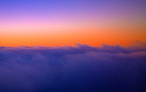 Preview wallpaper sky, clouds, height, sunset, twilight