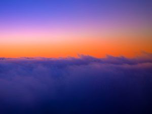 Preview wallpaper sky, clouds, height, sunset, twilight