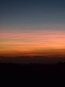 Preview wallpaper sky, clouds, horizon, sunset