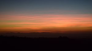 Preview wallpaper sky, clouds, horizon, sunset