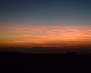 Preview wallpaper sky, clouds, horizon, sunset