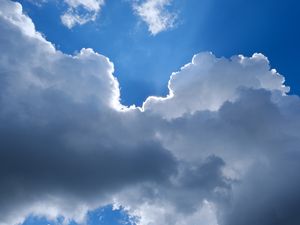 Preview wallpaper sky, clouds, light, rays