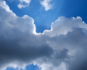 Preview wallpaper sky, clouds, light, rays