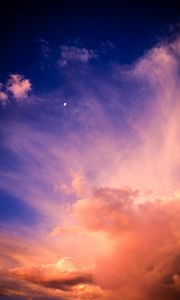 Preview wallpaper sky, clouds, moon, twilight, atmosphere