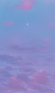 Preview wallpaper sky, clouds, moon, minimalism