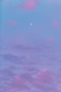 Preview wallpaper sky, clouds, moon, minimalism