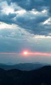 Preview wallpaper sky, clouds, mountains