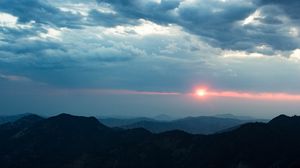 Preview wallpaper sky, clouds, mountains