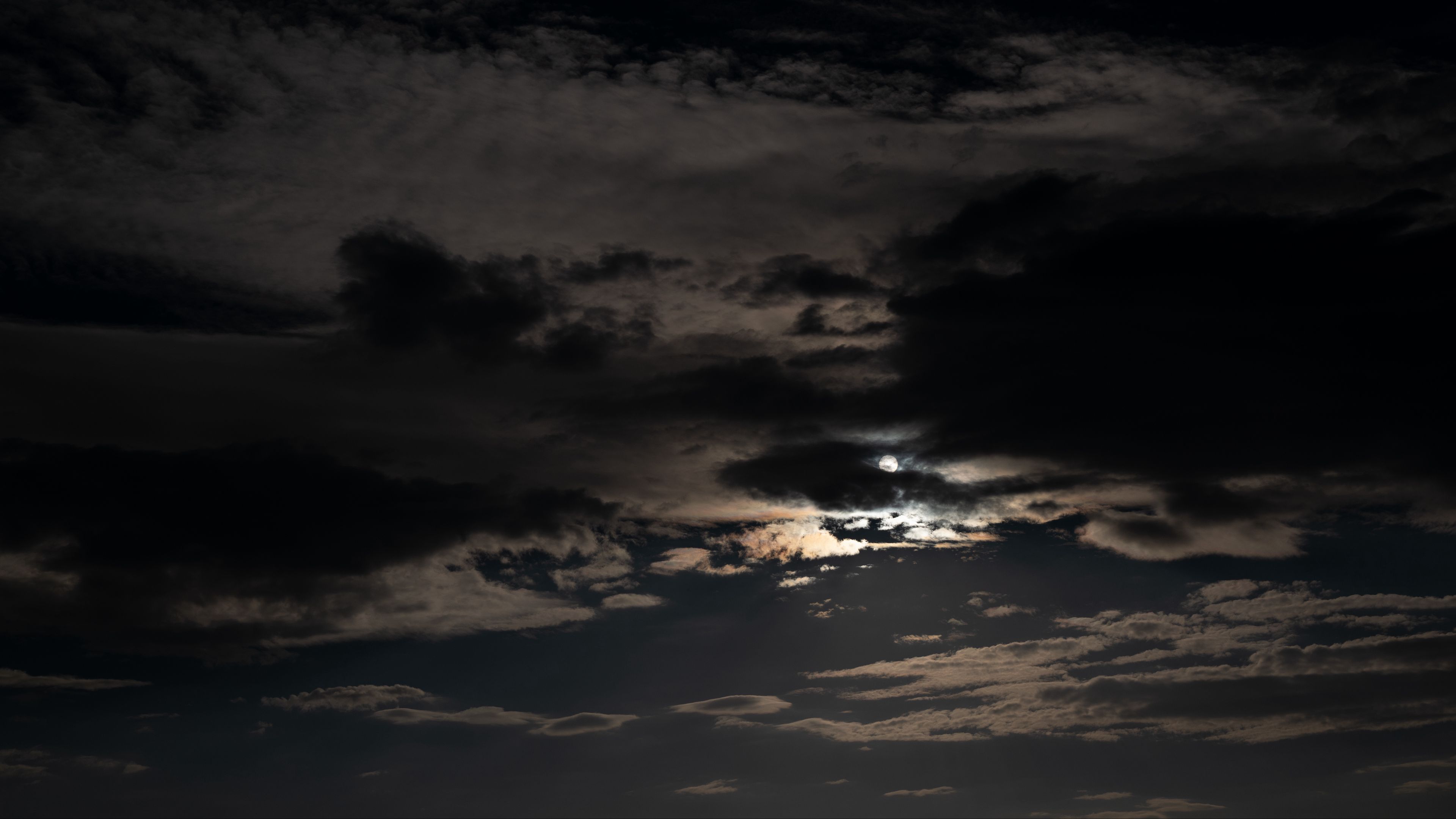 Download wallpaper 3840x2160 sky, clouds, night, moon, dark, night sky 4k  uhd 16:9 hd background