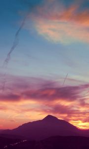 Preview wallpaper sky, clouds, patterns, mountains