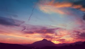 Preview wallpaper sky, clouds, patterns, mountains