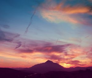 Preview wallpaper sky, clouds, patterns, mountains