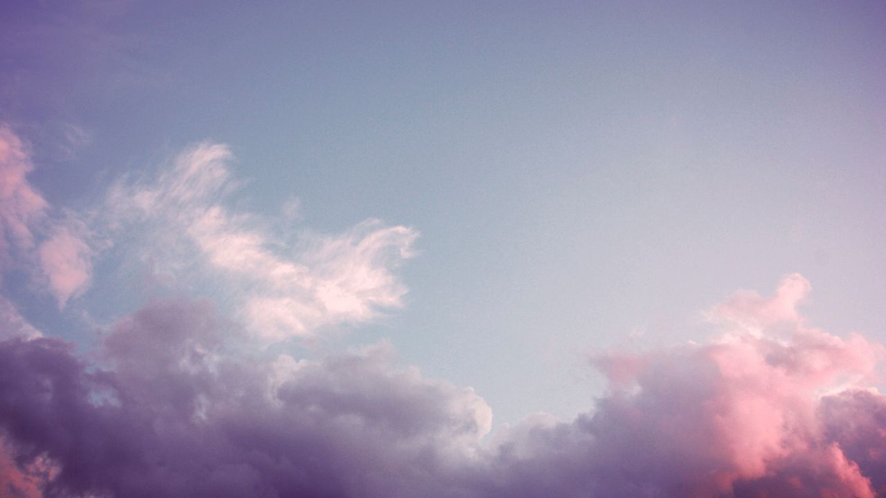 Wallpaper sky, clouds, pink