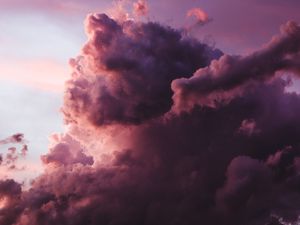 Preview wallpaper sky, clouds, purple, twilight