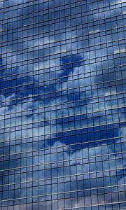 Preview wallpaper sky, clouds, reflection, building, facade, mirror