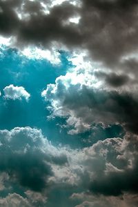 Preview wallpaper sky, clouds, shadow, azure, light, beams