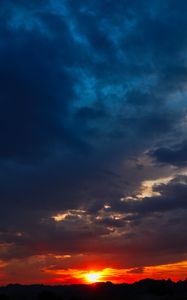 Preview wallpaper sky, clouds, sunset, horizon