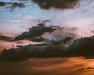 Preview wallpaper sky, clouds, sunset, overcast
