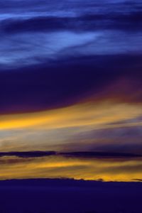 Preview wallpaper sky, clouds, sunset, lines