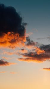 Preview wallpaper sky, clouds, sunset, evening