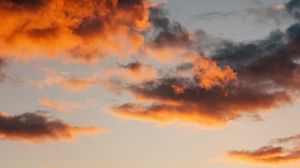 Preview wallpaper sky, clouds, sunset, evening
