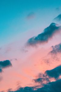 Preview wallpaper sky, clouds, sunset, beautiful, dusk