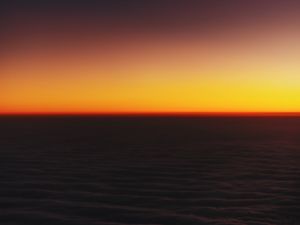 Preview wallpaper sky, clouds, sunset, horizon, dusk