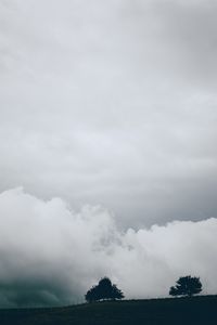 Preview wallpaper sky, clouds, trees, nature, fence